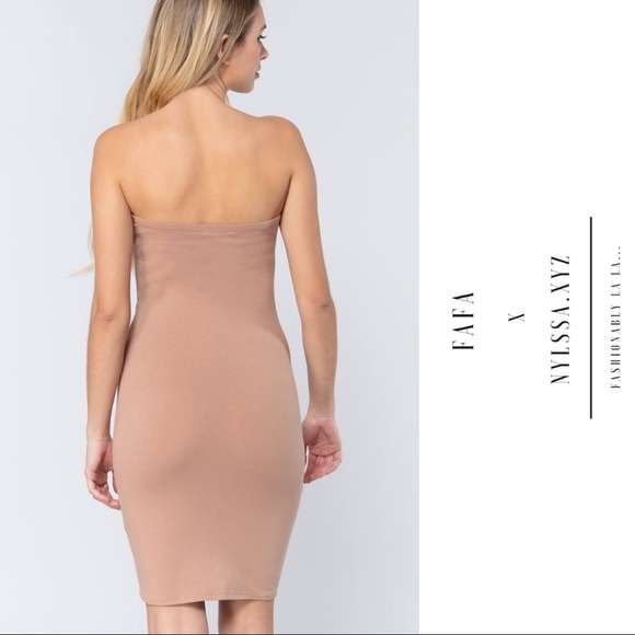 Button Down Tube Mini Dress - Picture 4 of 7